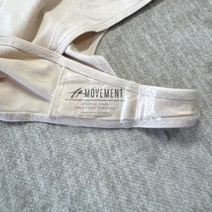 Free People Movement Bodysuit L Beige Scoop‎ Neck High Cut Stretch Leotard Thong thumbnail 8