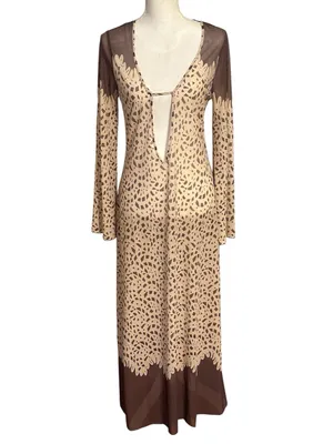 Caroline Constas New York Long Sleeve Maxi Dress Mesh Swim Coverup NWT thumbnail 4