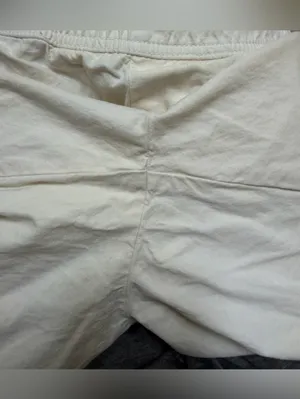 Zara Cream High Rise Pleated Relaxed Pants Minimalist Scandinavian Capsule thumbnail 4