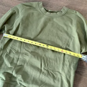 Lululemon Perfectly Oversized Crewneck in Bronze Green- Size Small thumbnail 9