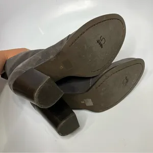 Seychelles Anthropologie Brand gray suede leather heel lace up‎ booties size 9.5 thumbnail 9