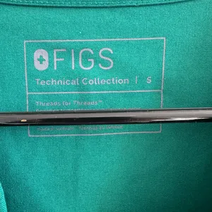Figs Women's Teal green‎ Short Sleeve V-Neck scrub top Small style# FW1100 thumbnail 2