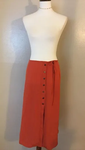 Urban Outfitters Frankie Button-Down Midi Skirt thumbnail 4