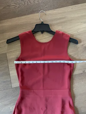 ALC Frank Size 2 Sleeveless Shift Dress Cut Out Back Brick Color Midi Slit thumbnail 11
