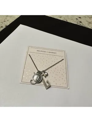 Melrose & Market Silver Tone Letter Initial G Charms Necklace NWT thumbnail 2