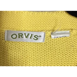 Orvis Womens‎ Medium Yellow Button Front Cardigan Sweater Knit Preppy Career thumbnail 3
