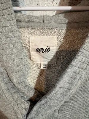 Aerie V-Neck Oversized Hoodie | Size: Medium thumbnail 3