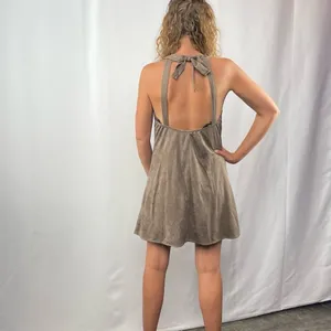 Miss‎ Me Vegan Suede Sleeveless Mini Shift Dress in Brown Size Small thumbnail 2