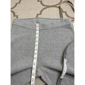 Gap CashSoft Wide Leg Ribbed Knit Pull-On Pants Light Grey Heather Medium NWT thumbnail 9