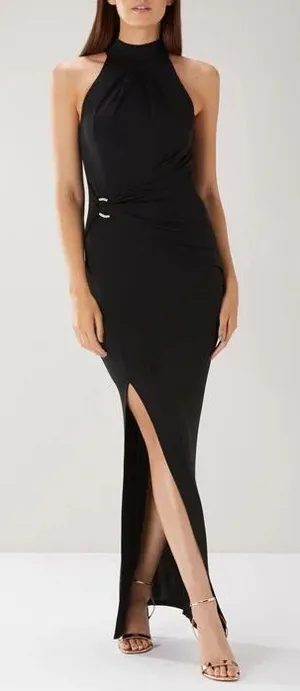 COAST Naomi Jersey Maxi Dress in Black thumbnail 1