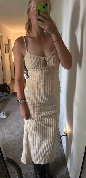 Princess Polly Cream Maxi Dress thumbnail 1