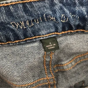 Target Wild Fable Blue Denim Mid Rise Cut Off Straight Leg Pants Jeans 0 thumbnail 5