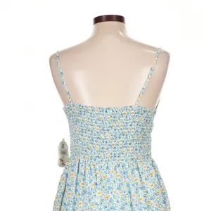 Altar'd State White Blue Eloise Floral Mini Dress Ruffle Hem Large Cottagecore thumbnail 8