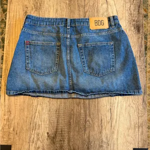 BDG Urban Outfitters Denim Mini Skirt Size L Blue Low Rise Y2K thumbnail 4