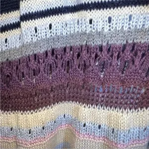 Democracy long striped beige and multicolor duster knit sweater BoHo Vest Size L thumbnail 3