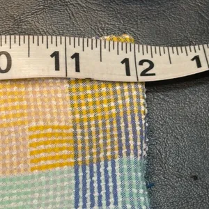 aerie Pastel Yellow Blue Checkered TriangleTop Cheeky Bottom Bikini Set size S/M thumbnail 10