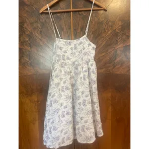 STORIA Babydoll Mini Dress Purple Floral Size Small S FEMININE COTTAGE thumbnail 3
