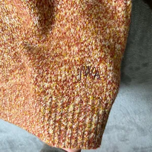 J.W. Anderson Uniqlo Cozy Marled Orange Mock Neck Knit Sweater Wool Oversized LG thumbnail 6