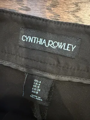 Cynthia Rowley Black Pull On Wide Leg Pants Pintuck Size 4 - C61-109 thumbnail 4