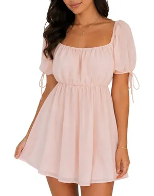 Lucy in the Sky Leilani Pink Babydoll Dress S Coquette Balletcore thumbnail 1