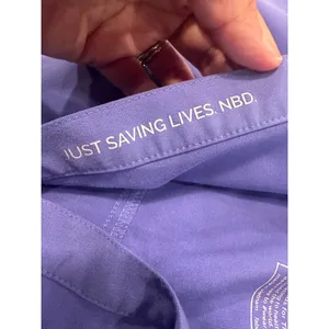 FIGS Rafaela Caspain Blue Mandarin Collar Scrub Top - XS thumbnail 8