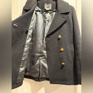 J. Crew Majesty Heather Charcoal‎ Wool Peacoat Size 6 thumbnail 4