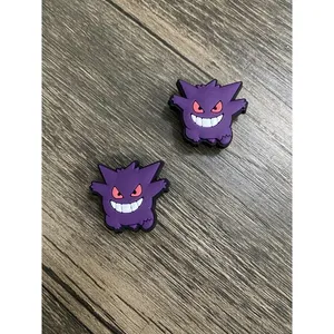 Pokemon Gengar Japanese Anime Video Game Charm For Crocs Shoe Charms - 2 Pieces thumbnail 1