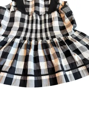 Broome Street x Kate Spade Black White Check Tank Top Shirt Blouse Size 2 Womens thumbnail 11