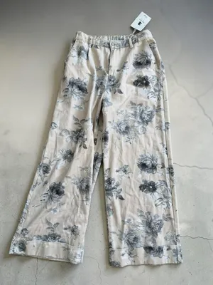 IMILY BELA Cream Floral Wide Leg Jeans Size 12 NEW NWT thumbnail 1
