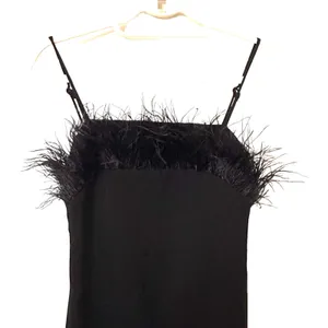 ELLIATT Harley Feather Trim Midi Dress‎ NWT Sz XS thumbnail 7