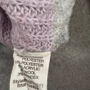 Blu Pepper V-Neck Stripe Pullover Sweater Women's Medium Gray/Purple Knit Boxy thumbnail 8
