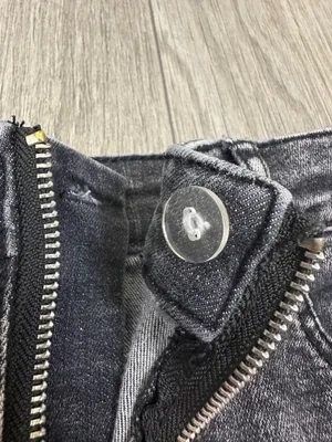 Garage Washed Black Mini Skirt XS Front Zipper thumbnail 3