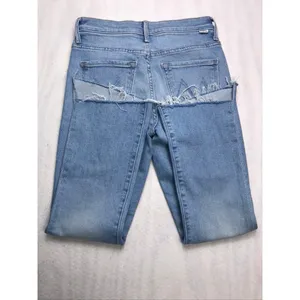 MOTHER The Insider Crop Step Fray Jeans Can You‎ Dig It Blue Denim 26 1157-1351 thumbnail 14