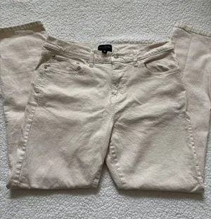 Lucky Brand Off-white athletic slim Denim Jeans Size 34x32 #coastalgrandma #denim thumbnail 1