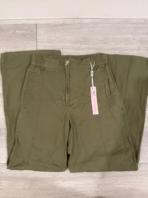 Tinsel Town Denim Couture High Waisted Cargo Pants Zip Front thumbnail 6