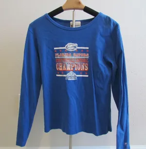 Vintage Sun & Ocean Florida Gators Shirt XL Blue 2006 National‎ Champions thumbnail 1