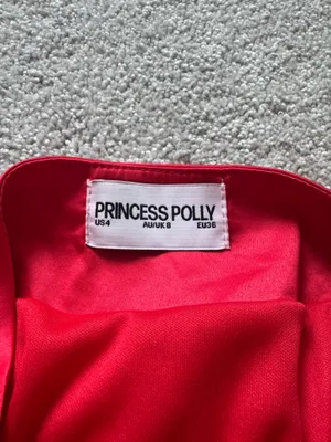 Red satin silk mini dress from Princess Polly thumbnail 3