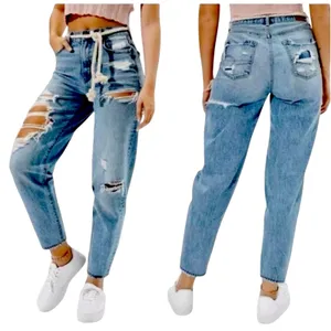 American Eagle Distressed Mom Jeans Size 0 | Ripped Straight Leg | 90s Y2K thumbnail 11