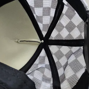 Black and White Checkered Trucker Hat thumbnail 3