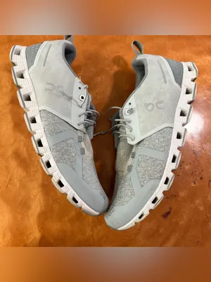 On Running Cloud 5 Terry Running Shoes Sneaker Glacier Grey White size 10.5 thumbnail 2