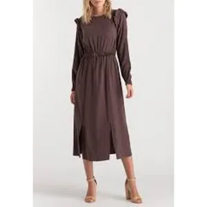 Setre‎ Woman Midi Dress in Brown thumbnail 10