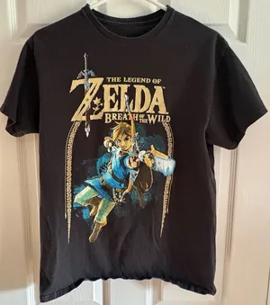Nintendo Women’s Legend of Zelda Breath of the Wild Graphic Tee Black Medium thumbnail 1