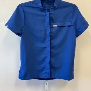 Figs Women's Button Front‎ Celemu Scrub Uniform Top Blue XS W20SW1039 thumbnail 3