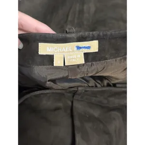 Michael Kors Collection Brown Suede Leather Pants Quiet Luxury Minimalist Runway thumbnail 5