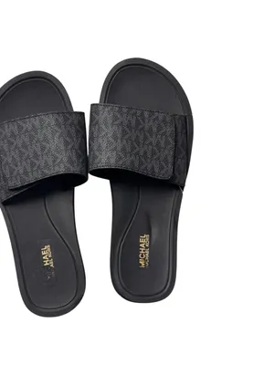 Michael Kors Logo Print Slide Sandals Size 7 New Without Tag thumbnail 6