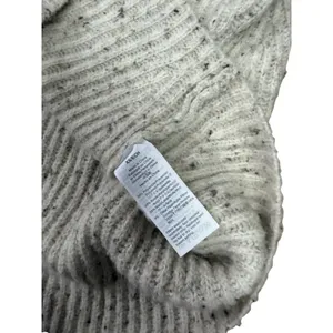 Madewell Donegal Mockneck Ribbed Pullover Sweater Speckled Wool Blend XS Cream thumbnail 4
