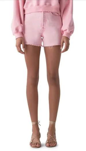 AGOLDE Dee Super High Rise Pink Potion Cut Off‎ Jean Shorts size 26 thumbnail 1