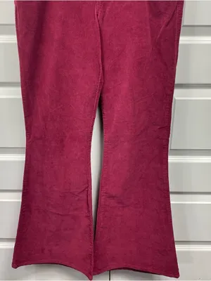 Ariat Flare Corduroy Jeans Women’s Size 29R Stretch Denim Western Maroon Wine thumbnail 2