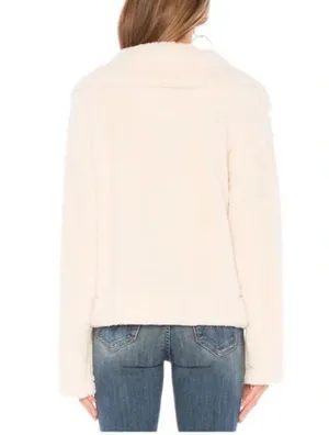 Free People Movement Dazed High Neck Full Zip Sherpa Ivory Fleece - size Medium thumbnail 2