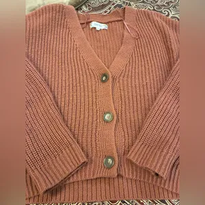 Women's Pink Rose Brand Rust Sweater Size Large thumbnail 3